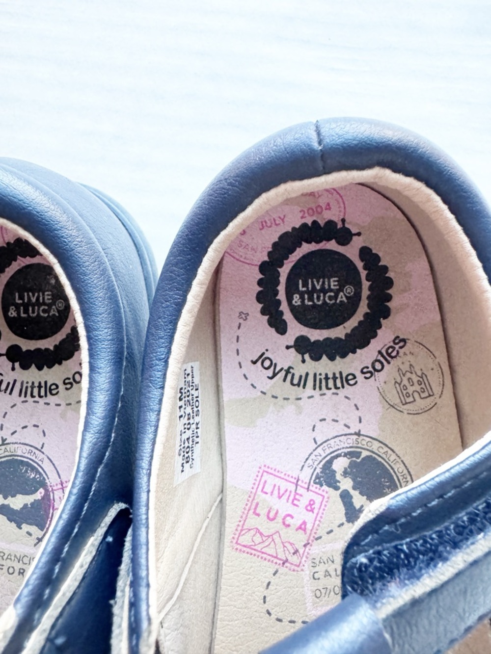 Livie and Luca Navy Blue Toddler AMICA T-Strap Mary Jane Sz 11 - Picture 8 of 11